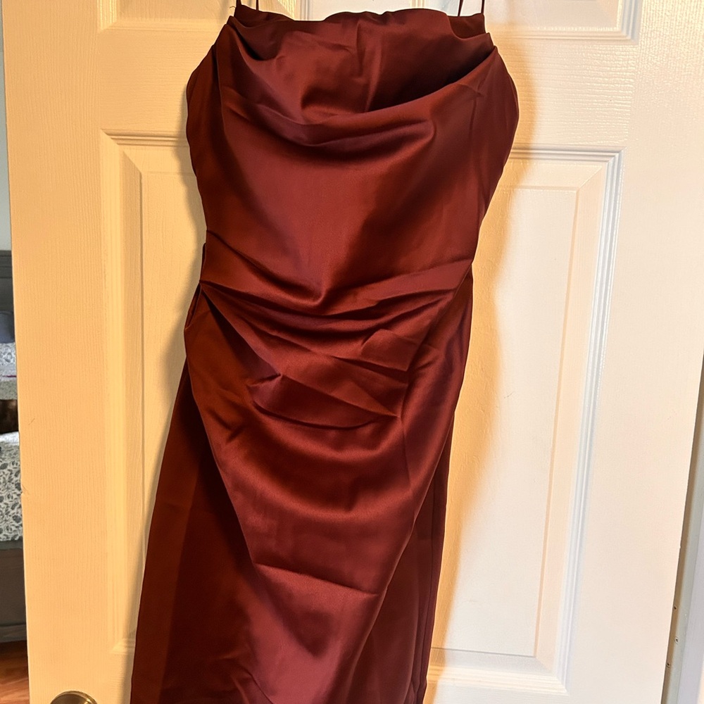 Elegant Burgundy Dress